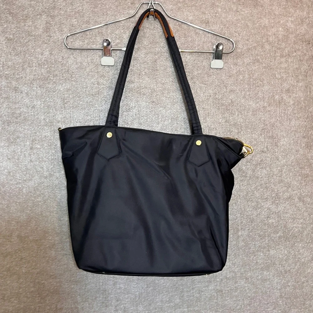 MZ Wallace Tote Bag Womens Black Nylon Gold Hardware Work Travel Everyday